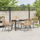 Have Spisebordssæt med pude 5 pcs Brun polyrattan