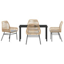 Have Spisebordssæt med pude 5 pcs Brun polyrattan