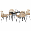 Have Spisebordssæt med pude 5 pcs Brun polyrattan