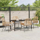Have Spisebordssæt med pude 5 pcs Brun polyrattan