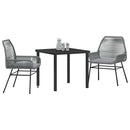 Have Spisebordssæt med pude 3 pcs Grå polyrattan