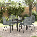 Have Spisebordssæt med pude 5 pcs Grå polyrattan