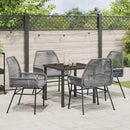 Have Spisebordssæt med pude 5 pcs Grå polyrattan