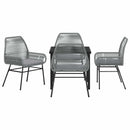 Have Spisebordssæt med pude 5 pcs Grå polyrattan
