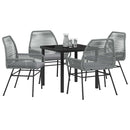 Have Spisebordssæt med pude 5 pcs Grå polyrattan