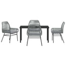 Have Spisebordssæt med pude 5 pcs Grå polyrattan