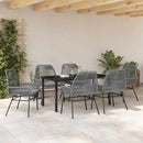 Have Spisebordssæt med pude 7 pcs Grå polyrattan