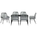 Have Spisebordssæt med pude 7 pcs Grå polyrattan