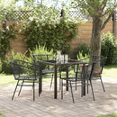 Have Spisebordssæt 5 pcs Sort polyrattan