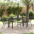 Have Spisebordssæt 5 pcs Sort polyrattan