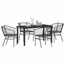 Have Spisebordssæt 5 pcs Sort polyrattan