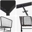 Have Spisebordssæt 5 pcs Sort polyrattan