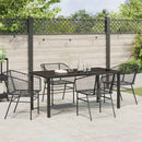 Have Spisebordssæt 5 pcs Sort polyrattan