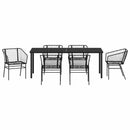 Have Spisebordssæt 7 pcs Sort polyrattan