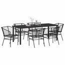 Have Spisebordssæt 7 pcs Sort polyrattan
