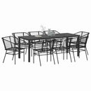 Have Spisebordssæt 9 pcs Sort polyrattan