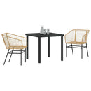 Have Spisebordssæt 3 pcs Brun polyrattan