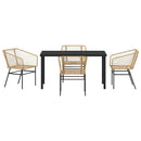 Have Spisebordssæt 5 pcs Brun polyrattan