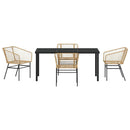 Have Spisebordssæt 5 pcs Brun polyrattan