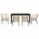 Have Spisebordssæt 7 pcs Brun polyrattan