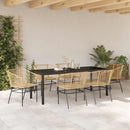 Have Spisebordssæt 7 pcs Brun polyrattan