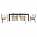 Have Spisebordssæt 7 pcs Brun polyrattan