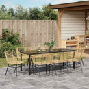 Have Spisebordssæt 9 pcs Brun polyrattan