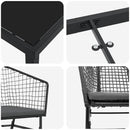 Have Spisebordssæt 5 pcs Sort polyrattan
