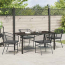 Have Spisebordssæt 5 pcs Sort polyrattan