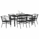 Have Spisebordssæt 7 pcs Sort polyrattan