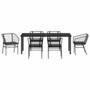 Have Spisebordssæt 7 pcs Sort polyrattan