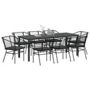 Have Spisebordssæt 9 pcs Sort polyrattan