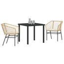 Have Spisebordssæt 3 pcs Brun polyrattan
