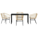 Have Spisebordssæt 5 pcs Brun polyrattan