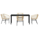 Have Spisebordssæt 5 pcs Brun polyrattan