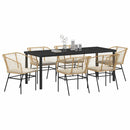 Have Spisebordssæt 7 pcs Brun polyrattan