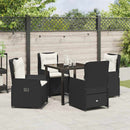 Have Spisebordssæt 5 pcs Sort polyrattan