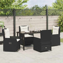 Have Spisebordssæt 5 pcs Sort polyrattan