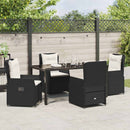 Have Spisebordssæt 5 pcs Sort polyrattan