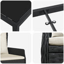 Have Spisebordssæt 7 pcs Sort polyrattan