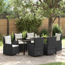 Have Spisebordssæt 7 pcs Sort polyrattan