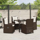 Have Spisebordssæt 5 pcs Brun polyrattan