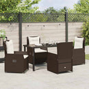 Have Spisebordssæt 5 pcs Brun polyrattan