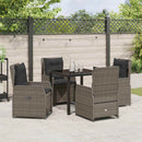 Have Spisebordssæt 5 pcs Grå polyrattan