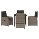 Have Spisebordssæt 5 pcs Grå polyrattan