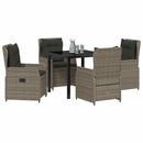 Have Spisebordssæt 5 pcs Grå polyrattan