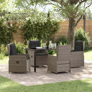 Have Spisebordssæt 5 pcs Grå polyrattan