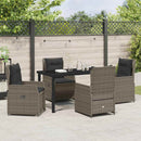 Have Spisebordssæt 5 pcs Grå polyrattan