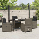 Have Spisebordssæt 5 pcs Grå polyrattan