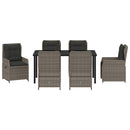 Have Spisebordssæt 7 pcs Grå polyrattan